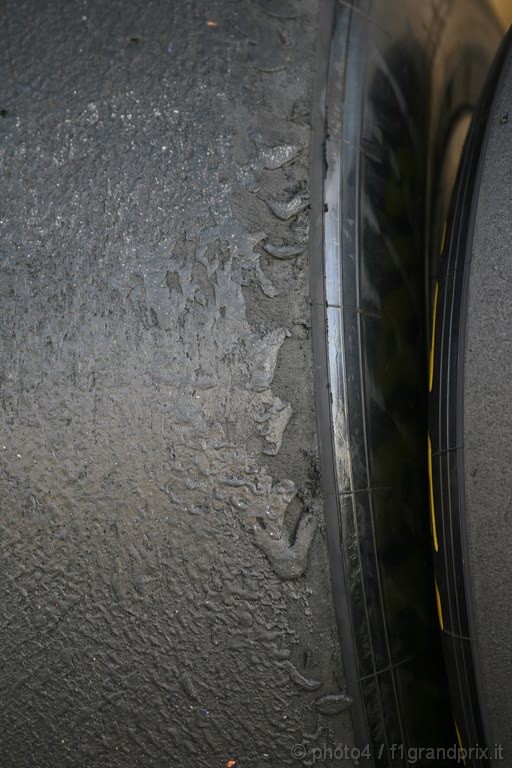 Test Pirelli Abu Dhabi, 
Tyre wear on the Pirelli 