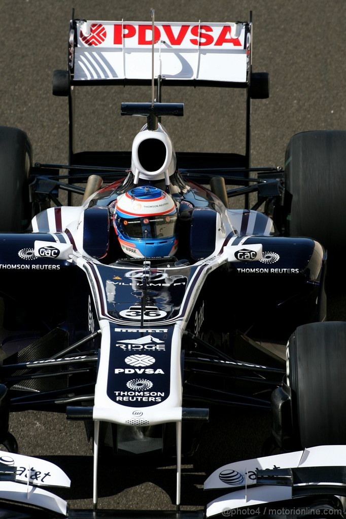 Abu Dhabi Test Novembre 2011, 15.11.2011 Abu Dhabi, UEA,
Valtteri Bottas (FIN), Williams F1 Team  - Formula 1 Testing Rookie Test, day 1 - Formula 1 World Championship - 