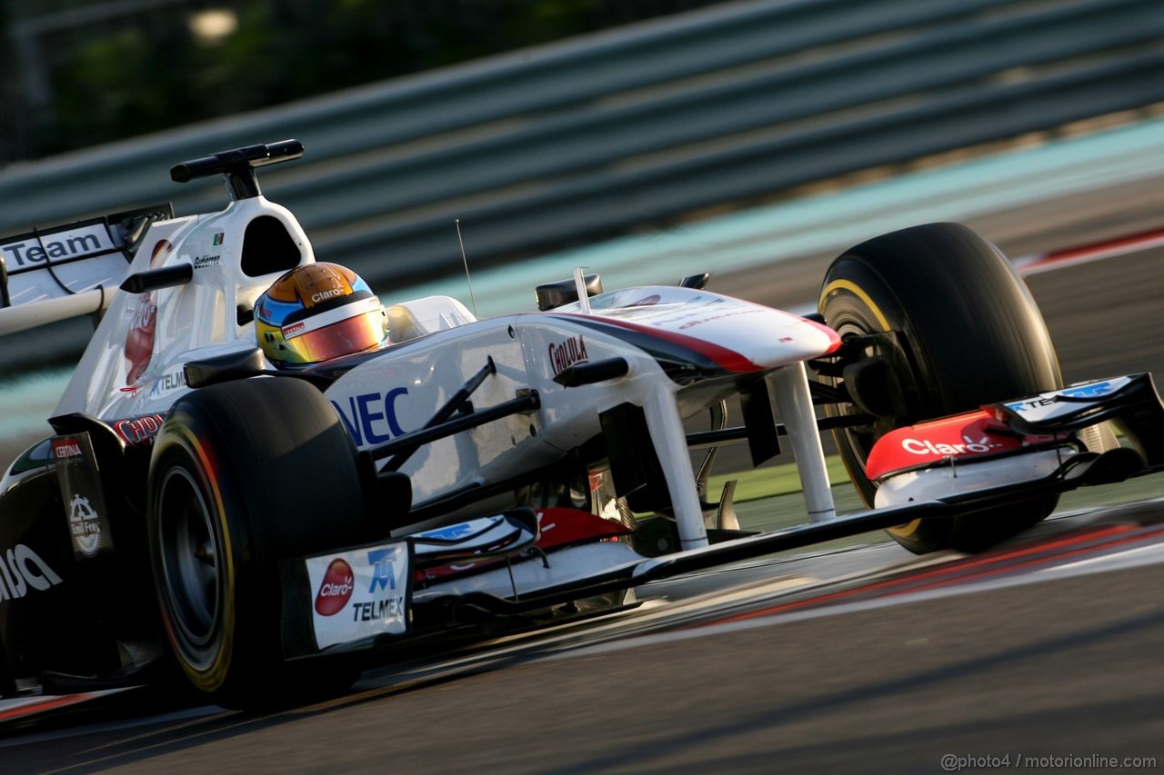 Abu Dhabi Test Novembre 2011, 16.11.2011 Abu Dhabi, UEA,
Esteban Gutierrez (MEX), Sauber F1 Team  - Formula 1 Testing Rookie Test, day 2 - Formula 1 World Championship - 