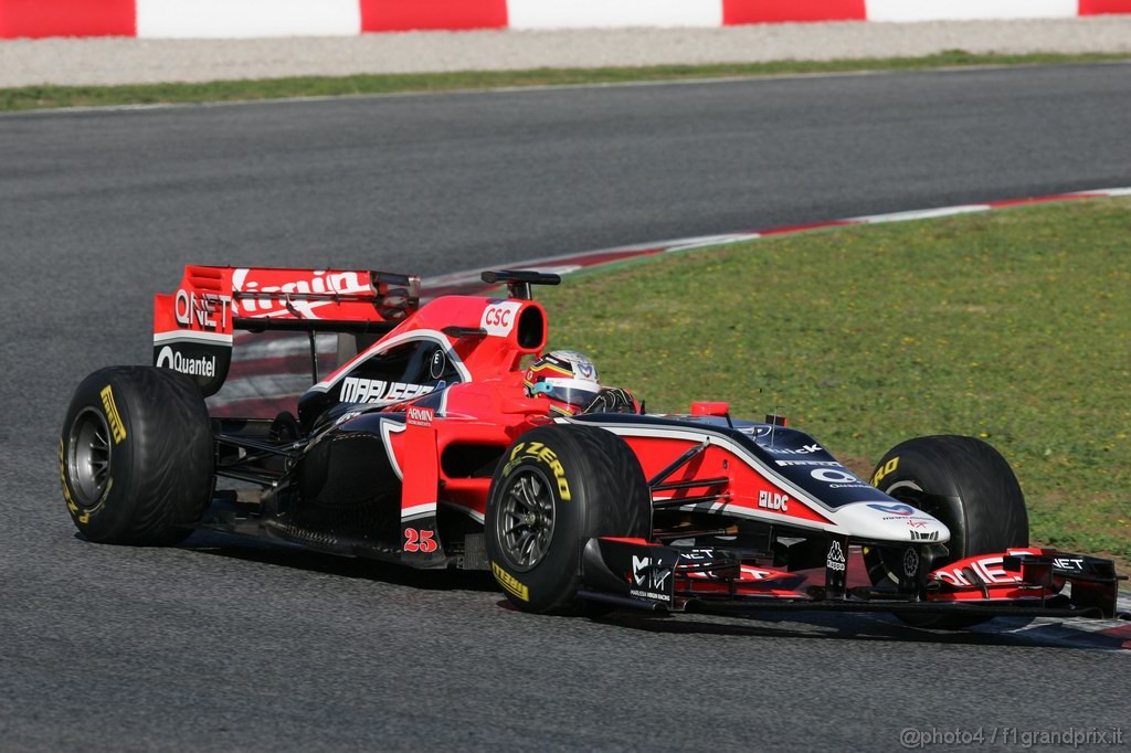 Barcelona Test Febbraio 2011, 18.02.2011- Jerome D'Ambrosio (BEL), Marussia Virgin Racing VR-02 