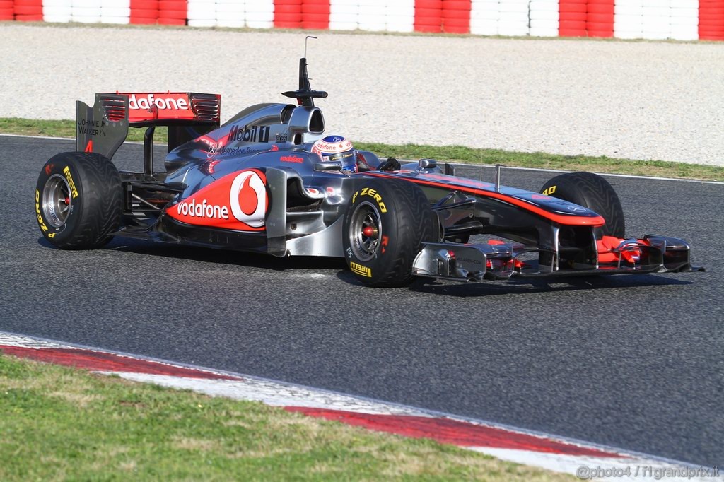 Barcelona Test Febbraio 2011, 18.02.2011- Jenson Button (GBR), McLaren  Mercedes, MP4-26 