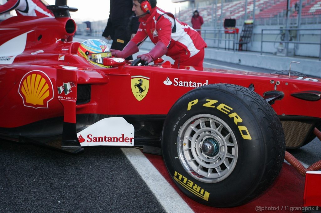 Barcelona Test Febbraio 2011, 18.02.2011- Fernando Alonso (ESP), Ferrari, F-150 Italia 