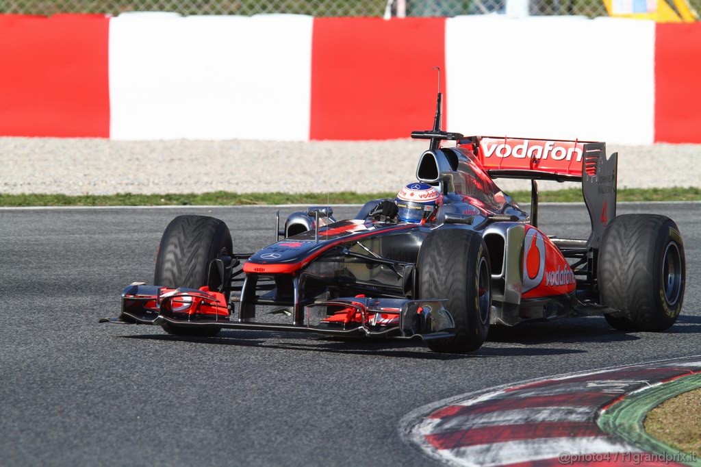 Barcelona Test Febbraio 2011, 18.02.2011- Jenson Button (GBR), McLaren  Mercedes, MP4-26 
