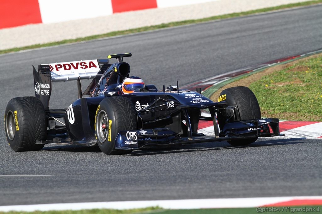 Barcelona Test Febbraio 2011, 18.02.2011- Rubens Barrichello (BRA), Williams FW33 