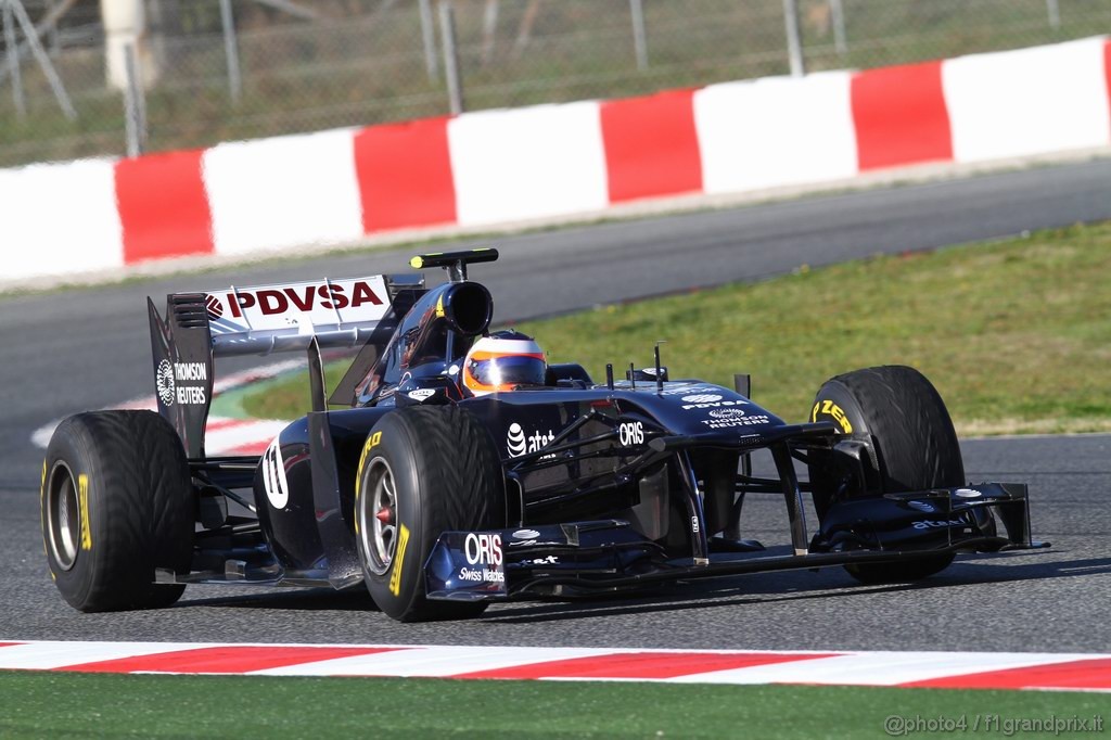 Barcelona Test Febbraio 2011, 18.02.2011- Rubens Barrichello (BRA), Williams FW33 
