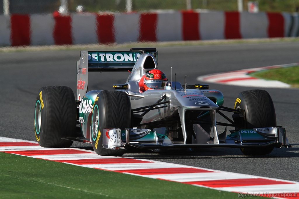 Barcelona Test Febbraio 2011, 18.02.2011- Michael Schumacher (GER), Mercedes GP Petronas F1 Team, MGP W02 