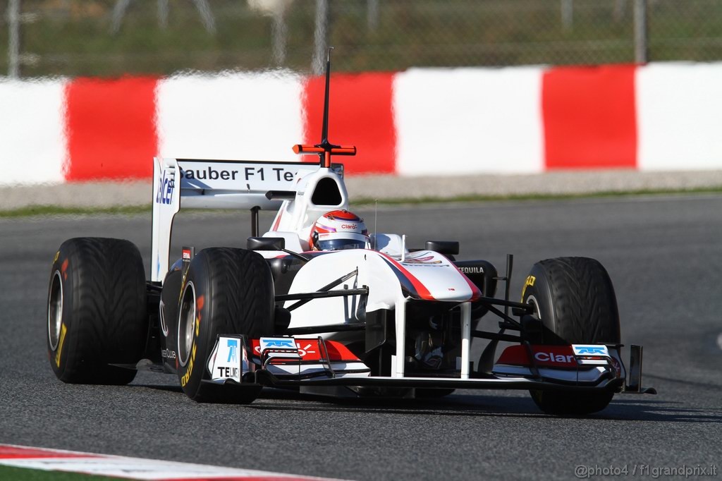 Barcelona Test Febbraio 2011, 18.02.2011- Kamui Kobayashi (JAP), Sauber F1 Team C30 