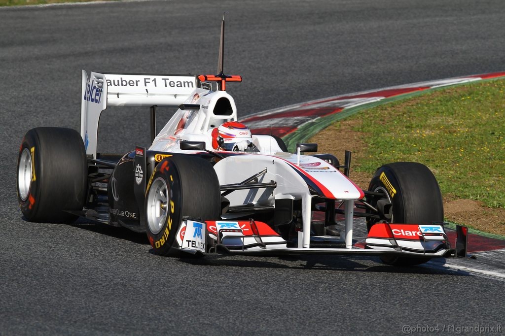 Barcelona Test Febbraio 2011, 18.02.2011- Kamui Kobayashi (JAP), Sauber F1 Team C30 