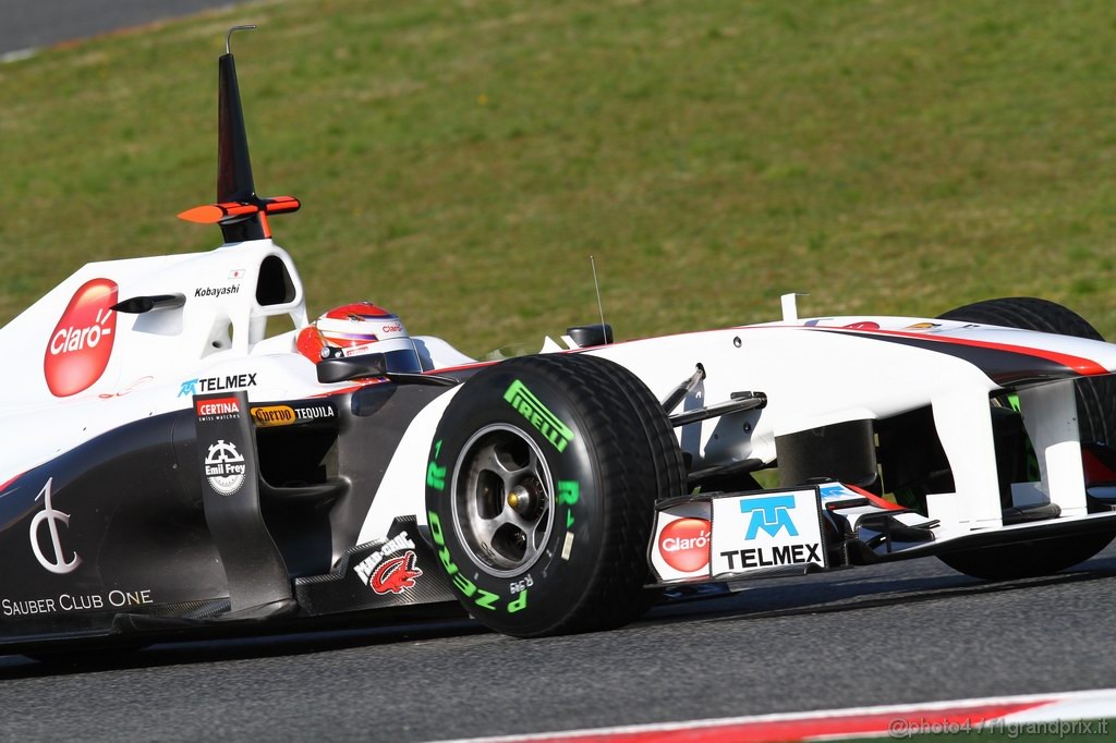 Barcelona Test Febbraio 2011, 18.02.2011- Kamui Kobayashi (JAP), Sauber F1 Team C30 