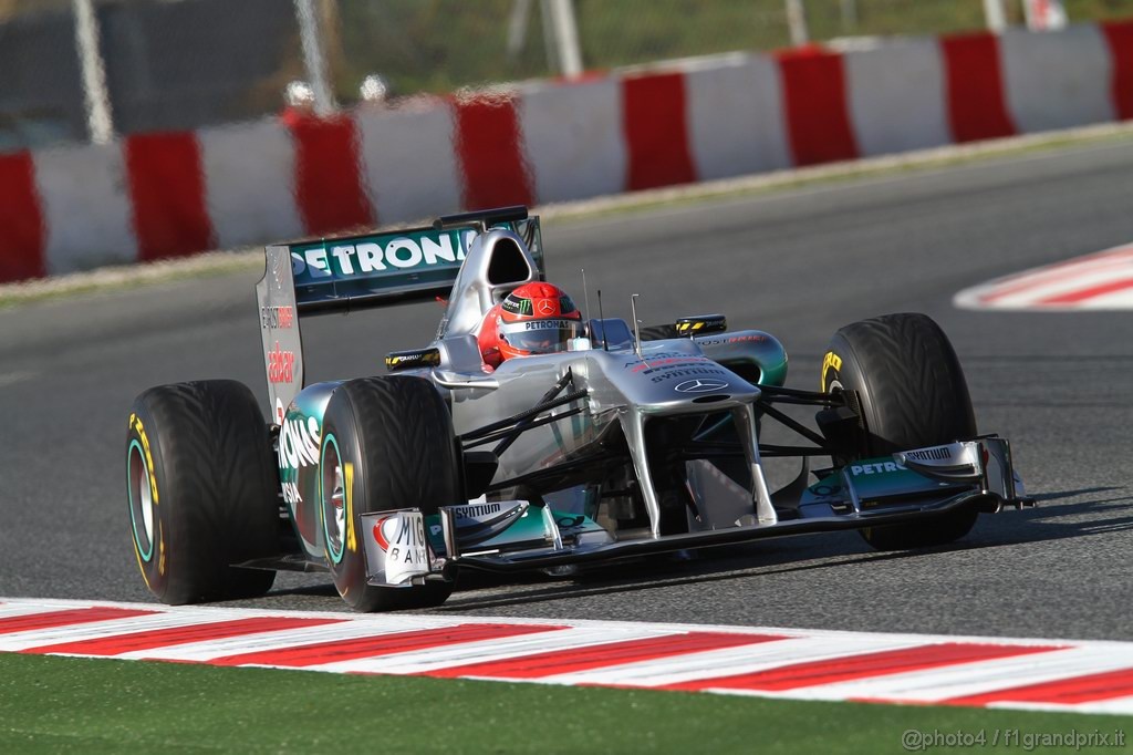 Barcelona Test Febbraio 2011, 18.02.2011- Michael Schumacher (GER), Mercedes GP Petronas F1 Team, MGP W02 