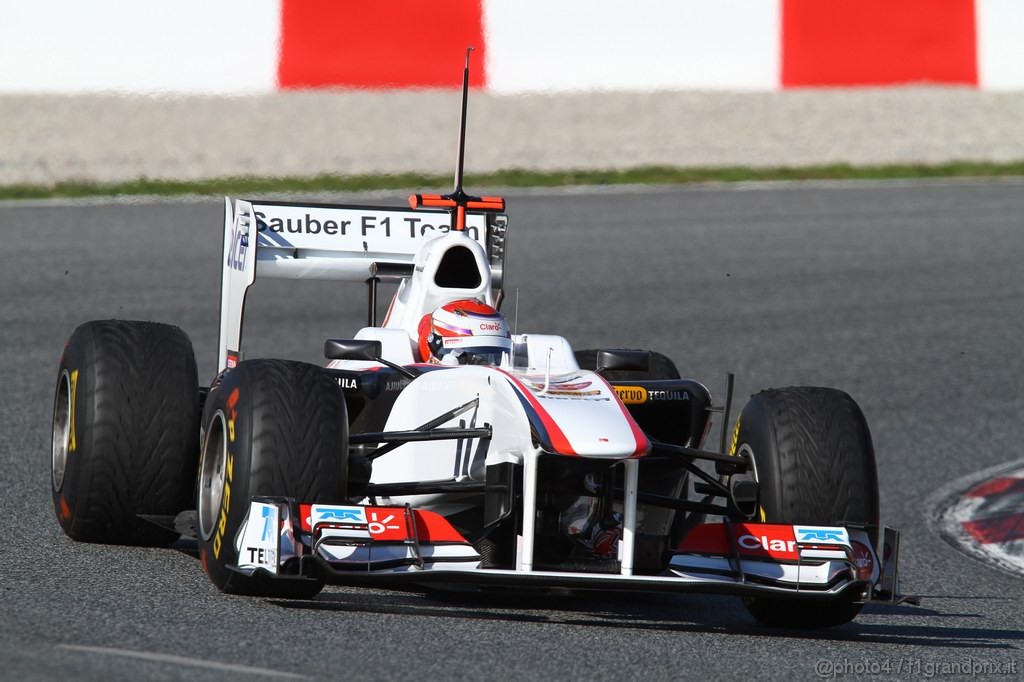 Barcelona Test Febbraio 2011, 18.02.2011- Kamui Kobayashi (JAP), Sauber F1 Team C30 