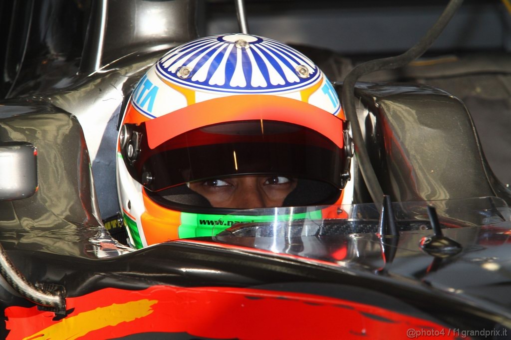 Barcelona Test Febbraio 2011, 18.02.2011- Narain Karthikeyan (IND), Hispania Racing F1 Team, HRT 