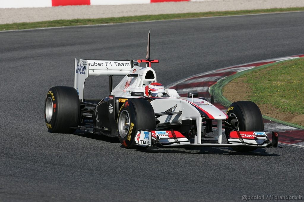 Barcelona Test Febbraio 2011, 18.02.2011- Kamui Kobayashi (JAP), Sauber F1 Team C30 