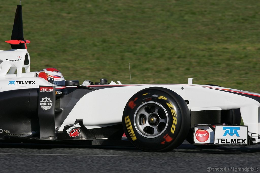 Barcelona Test Febbraio 2011, 18.02.2011- Kamui Kobayashi (JAP), Sauber F1 Team C30 
