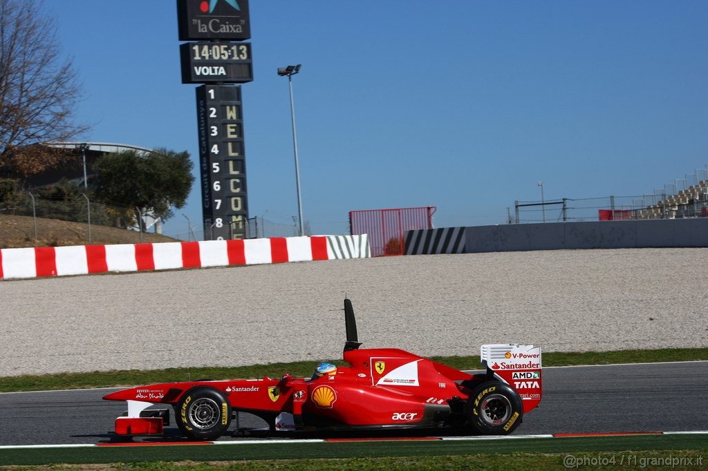 Barcelona Test Febbraio 2011, 18.02.2011- Fernando Alonso (ESP), Ferrari, F-150 Italia 
