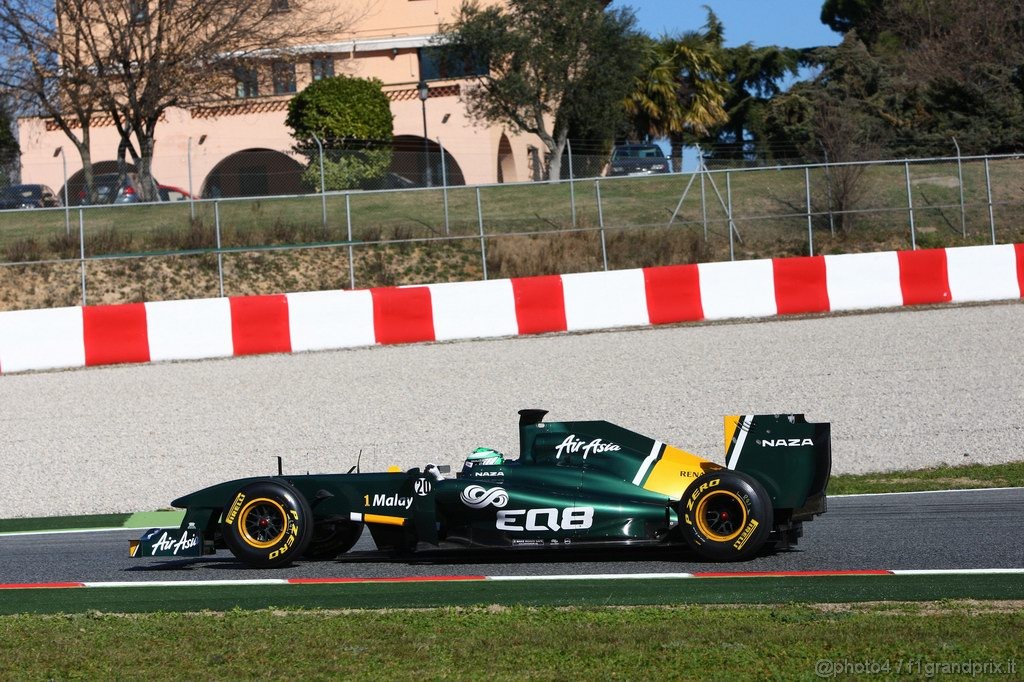 Barcelona Test Febbraio 2011, 18.02.2011- Heikki Kovalainen (FIN), Team Lotus, TL11 