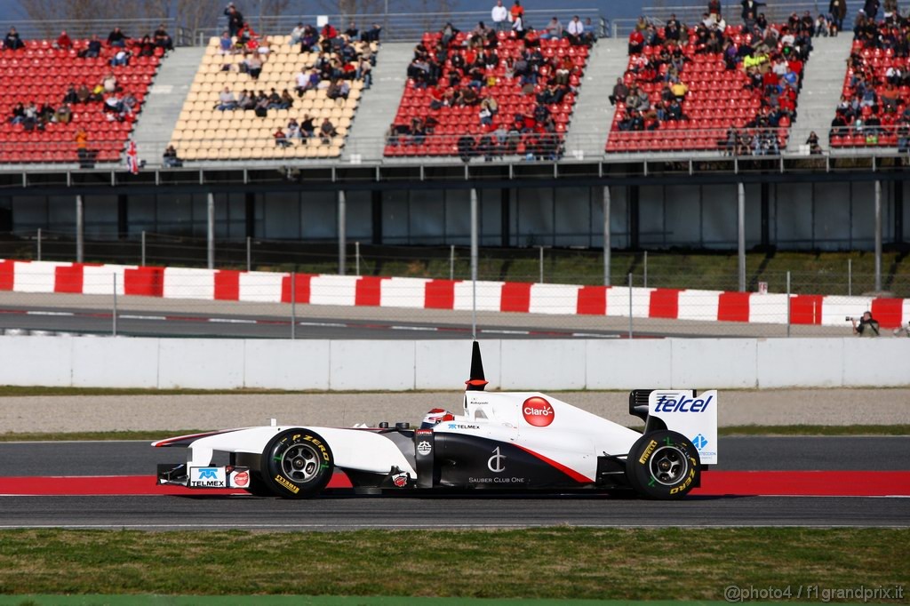 Barcelona Test Febbraio 2011, 18.02.2011- Kamui Kobayashi (JAP), Sauber F1 Team C30 