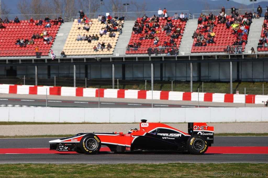 Barcelona Test Febbraio 2011, 18.02.2011- Jerome D'Ambrosio (BEL), Marussia Virgin Racing VR-02 
