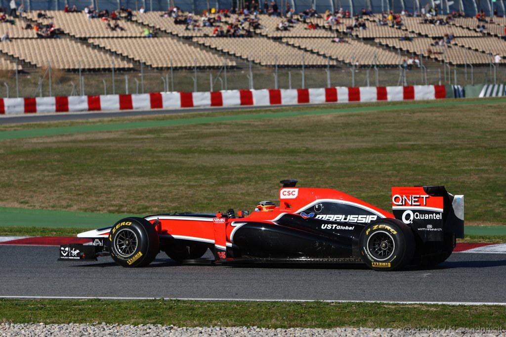 Barcelona Test Febbraio 2011, 18.02.2011- Jerome D'Ambrosio (BEL), Marussia Virgin Racing VR-02 