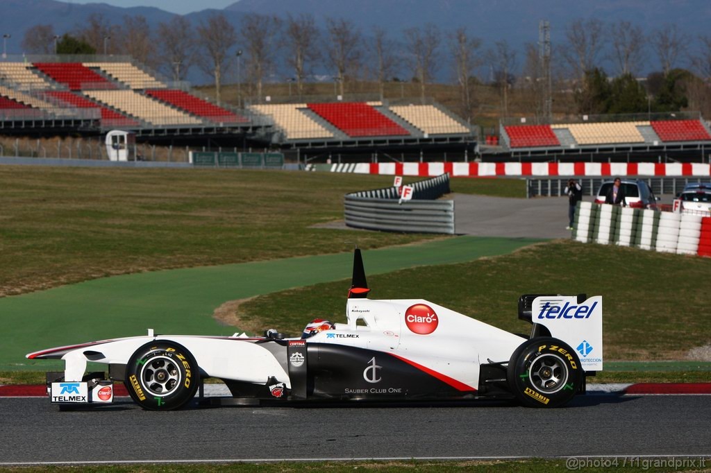 Barcelona Test Febbraio 2011, 18.02.2011- Kamui Kobayashi (JAP), Sauber F1 Team C30 