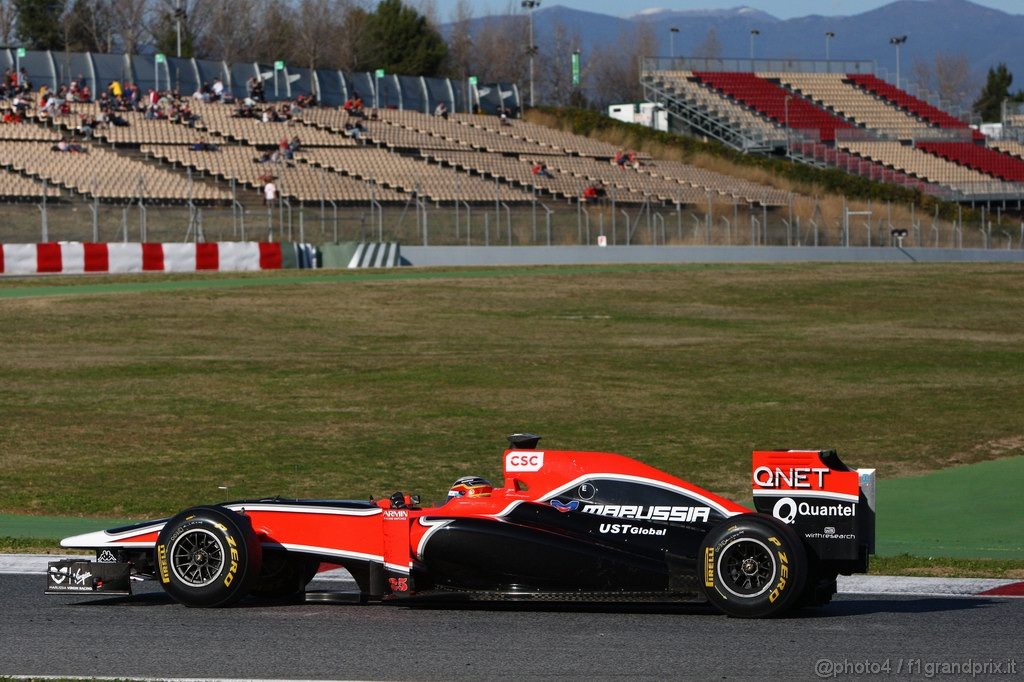 Barcelona Test Febbraio 2011, 18.02.2011- Jerome D'Ambrosio (BEL), Marussia Virgin Racing VR-02 