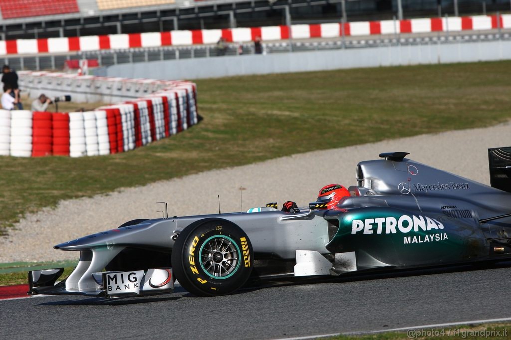 Barcelona Test Febbraio 2011, 18.02.2011- Michael Schumacher (GER), Mercedes GP Petronas F1 Team, MGP W02 