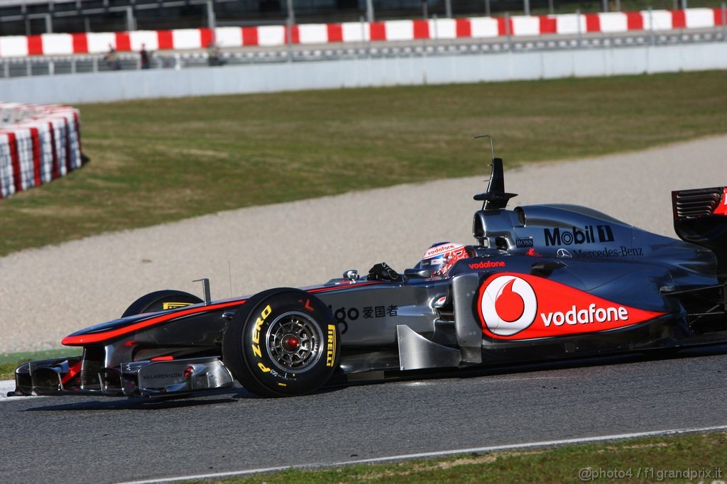 Barcelona Test Febbraio 2011, 18.02.2011- Jenson Button (GBR), McLaren  Mercedes, MP4-26 