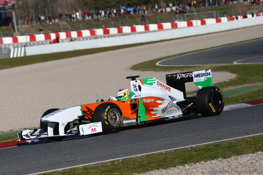 Barcelona Test Febbraio 2011, 18.02.2011- Paul di Resta (GBR) Force India VJM04 