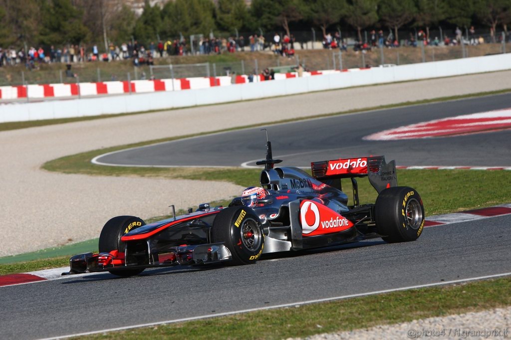 Barcelona Test Febbraio 2011, 18.02.2011- Jenson Button (GBR), McLaren  Mercedes, MP4-26 