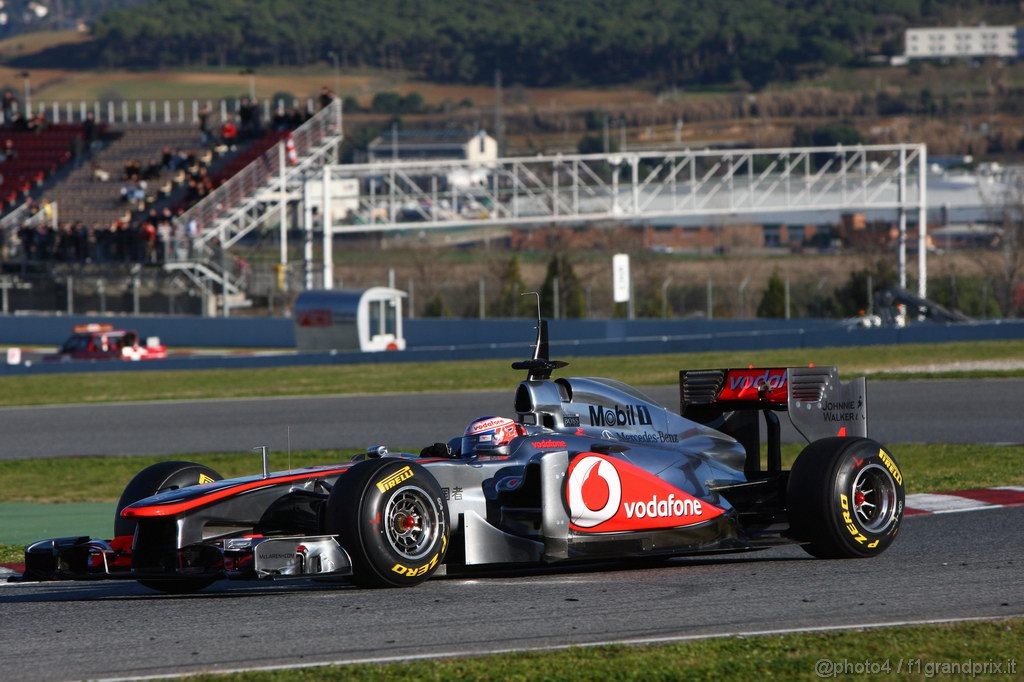 Barcelona Test Febbraio 2011, 18.02.2011- Jenson Button (GBR), McLaren  Mercedes, MP4-26 