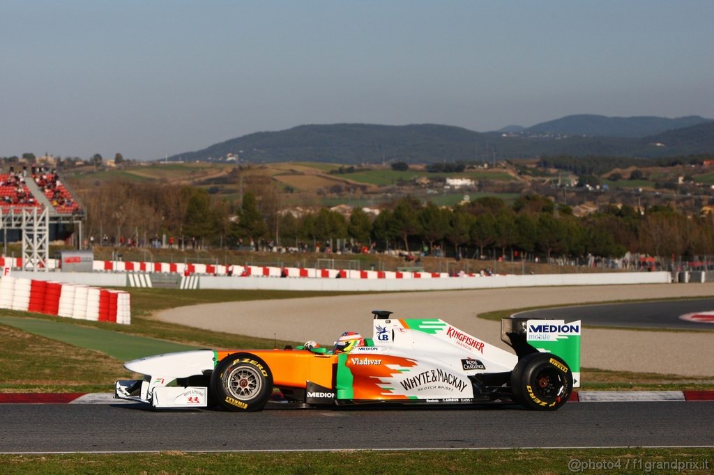 Barcelona Test Febbraio 2011, 18.02.2011- Paul di Resta (GBR) Force India VJM04 