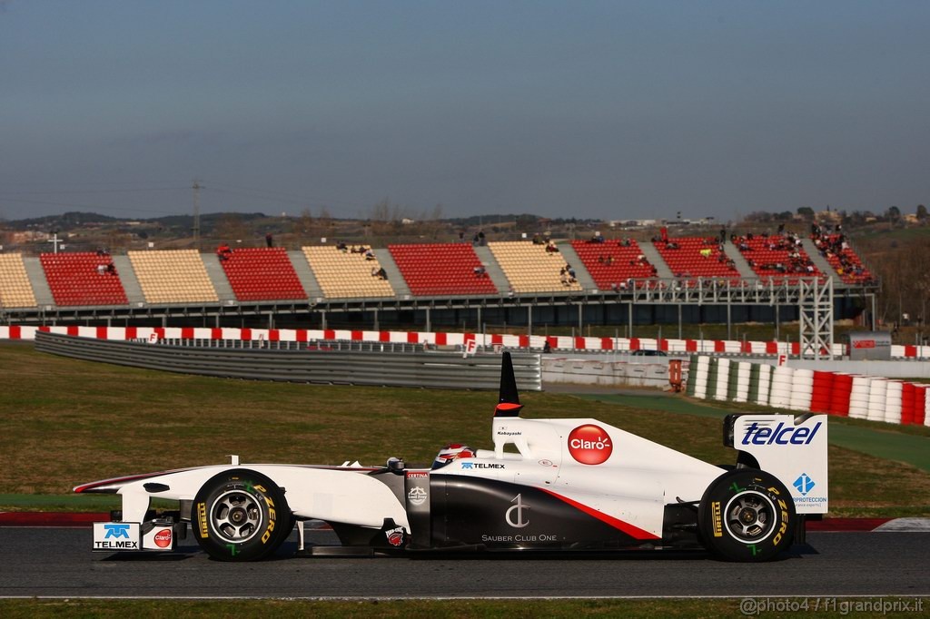 Barcelona Test Febbraio 2011, 18.02.2011- Kamui Kobayashi (JAP), Sauber F1 Team C30 
