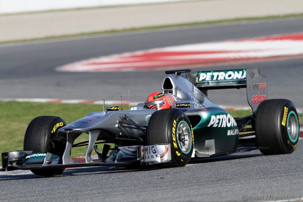 Barcelona Test Febbraio 2011, 18.02.2011- Michael Schumacher (GER), Mercedes GP Petronas F1 Team, MGP W02 
