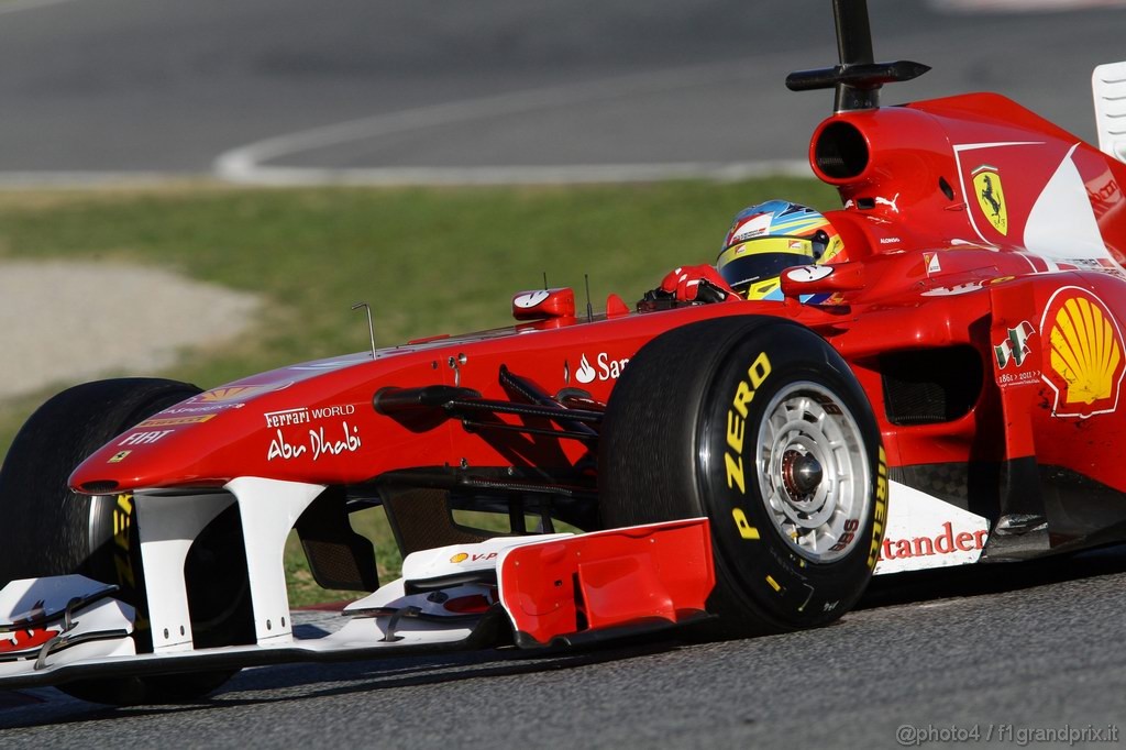 Barcelona Test Febbraio 2011, 18.02.2011- Fernando Alonso (ESP), Ferrari, F-150 Italia 