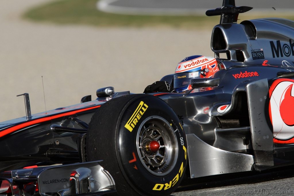 Barcelona Test Febbraio 2011, 18.02.2011- Jenson Button (GBR), McLaren  Mercedes, MP4-26 