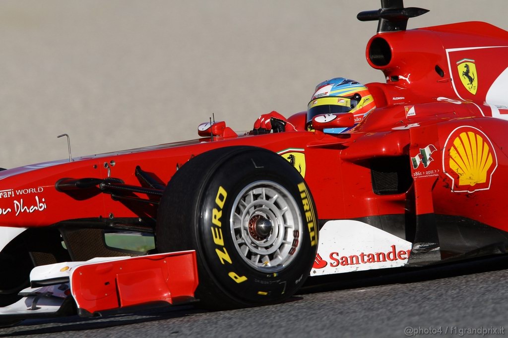 Barcelona Test Febbraio 2011, 18.02.2011- Fernando Alonso (ESP), Ferrari, F-150 Italia 