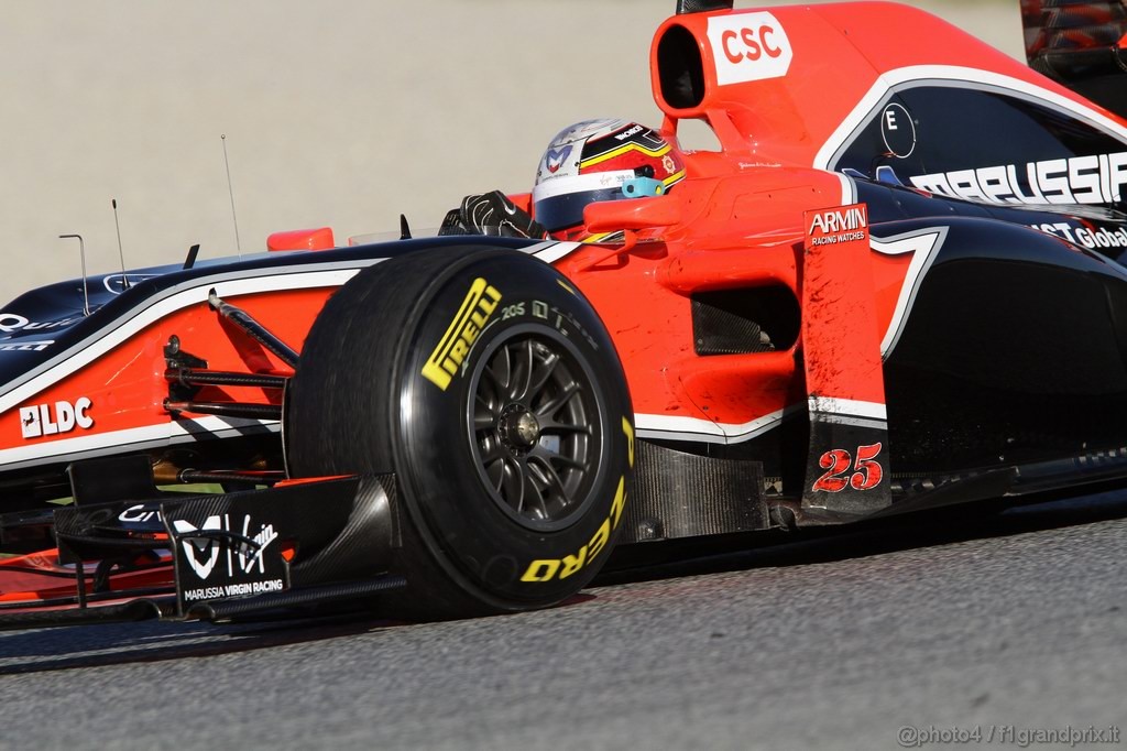 Barcelona Test Febbraio 2011, 18.02.2011- Jerome D'Ambrosio (BEL), Marussia Virgin Racing VR-02 