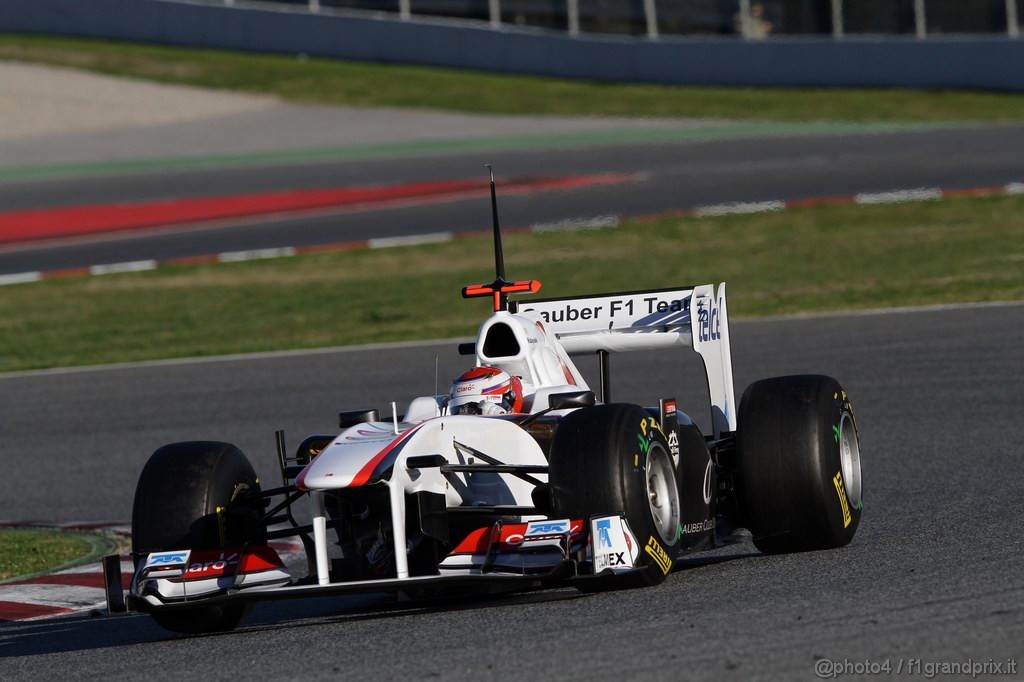 Barcelona Test Febbraio 2011, 18.02.2011- Kamui Kobayashi (JAP), Sauber F1 Team C30 