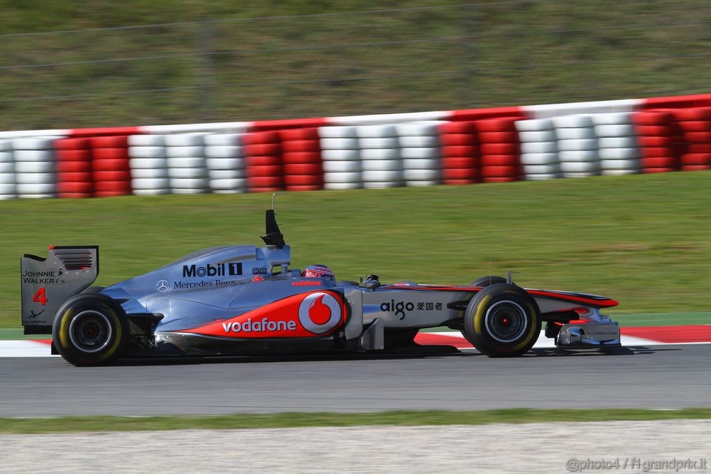 Barcelona Test Febbraio 2011, 18.02.2011- Jenson Button (GBR), McLaren  Mercedes, MP4-26 