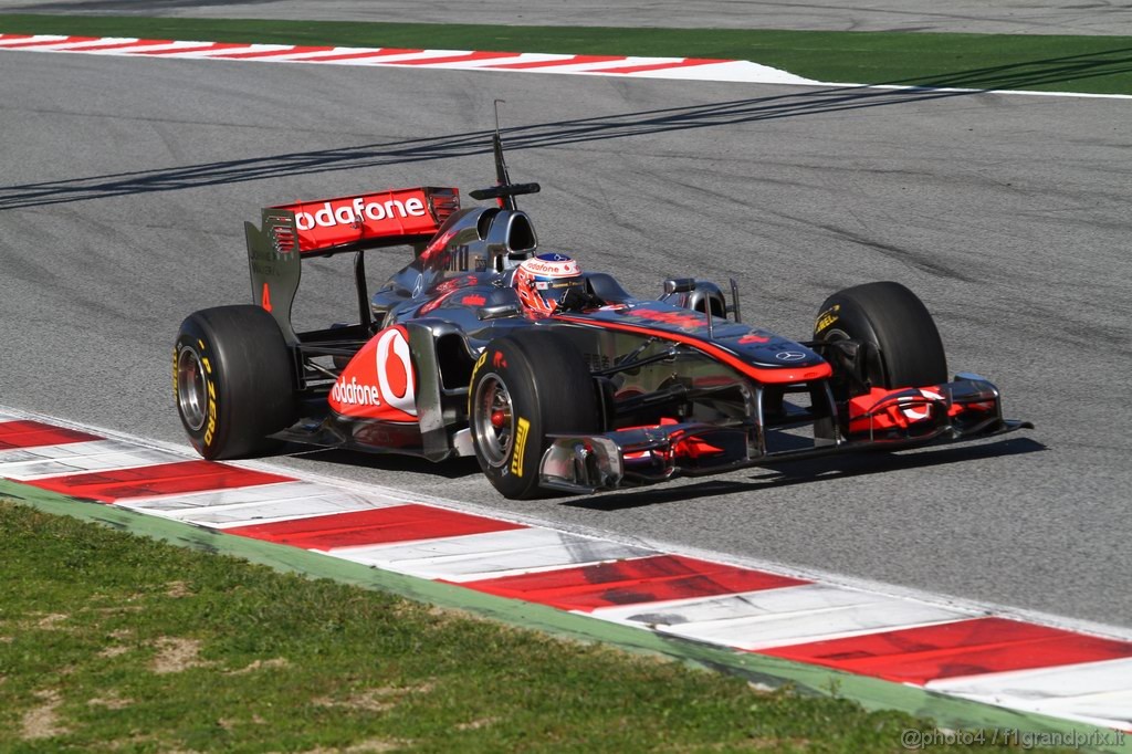 Barcelona Test Febbraio 2011, 18.02.2011- Jenson Button (GBR), McLaren  Mercedes, MP4-26 