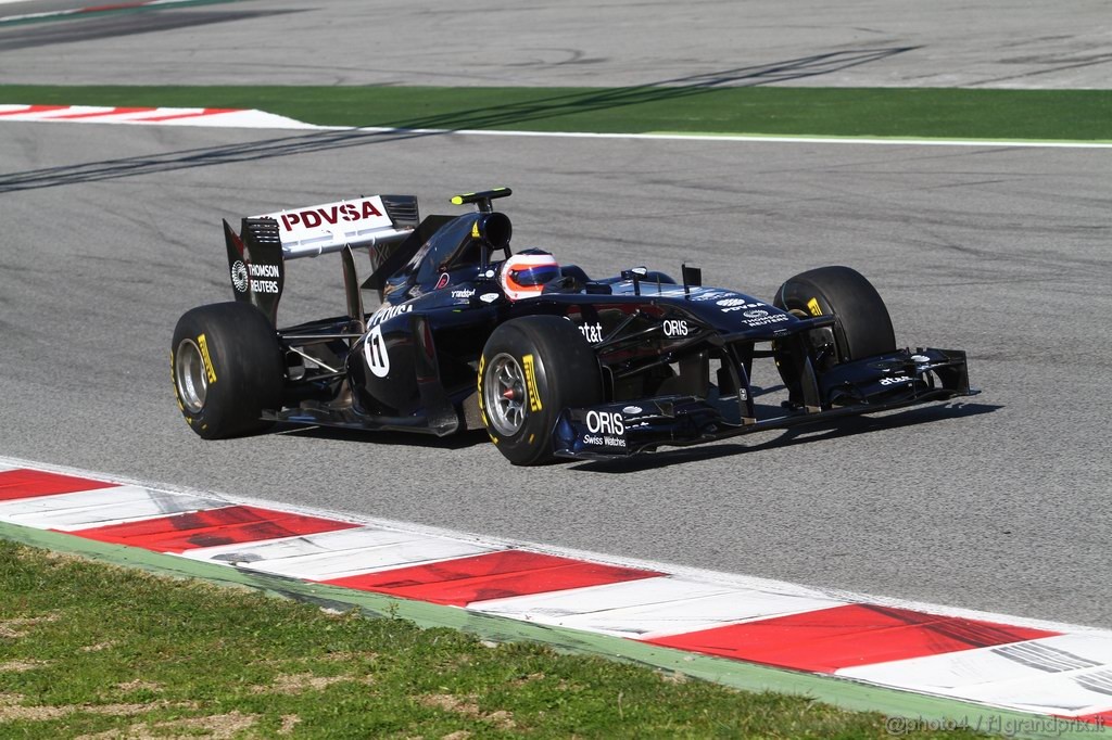 Barcelona Test Febbraio 2011, 18.02.2011- Rubens Barrichello (BRA), Williams FW33 