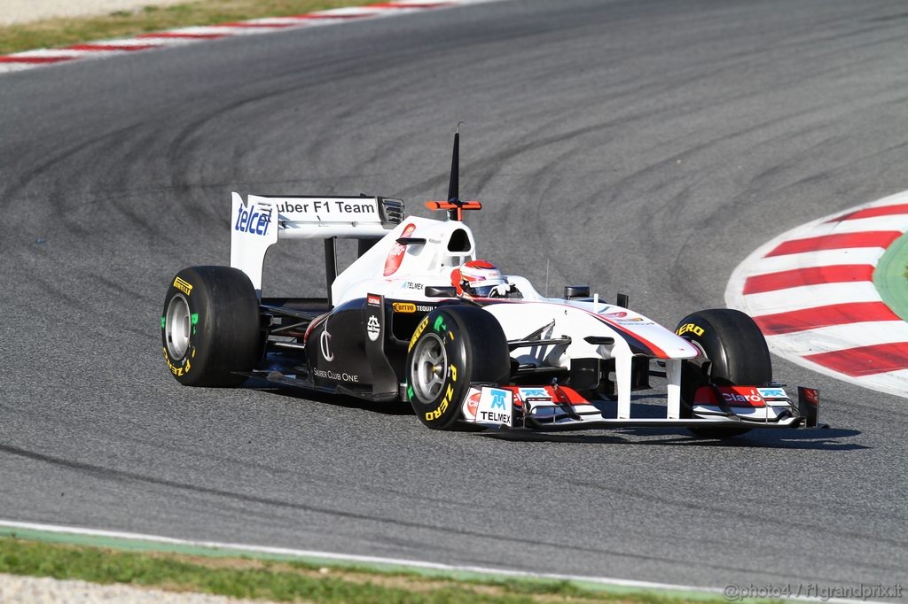 Barcelona Test Febbraio 2011, 18.02.2011- Kamui Kobayashi (JAP), Sauber F1 Team C30 