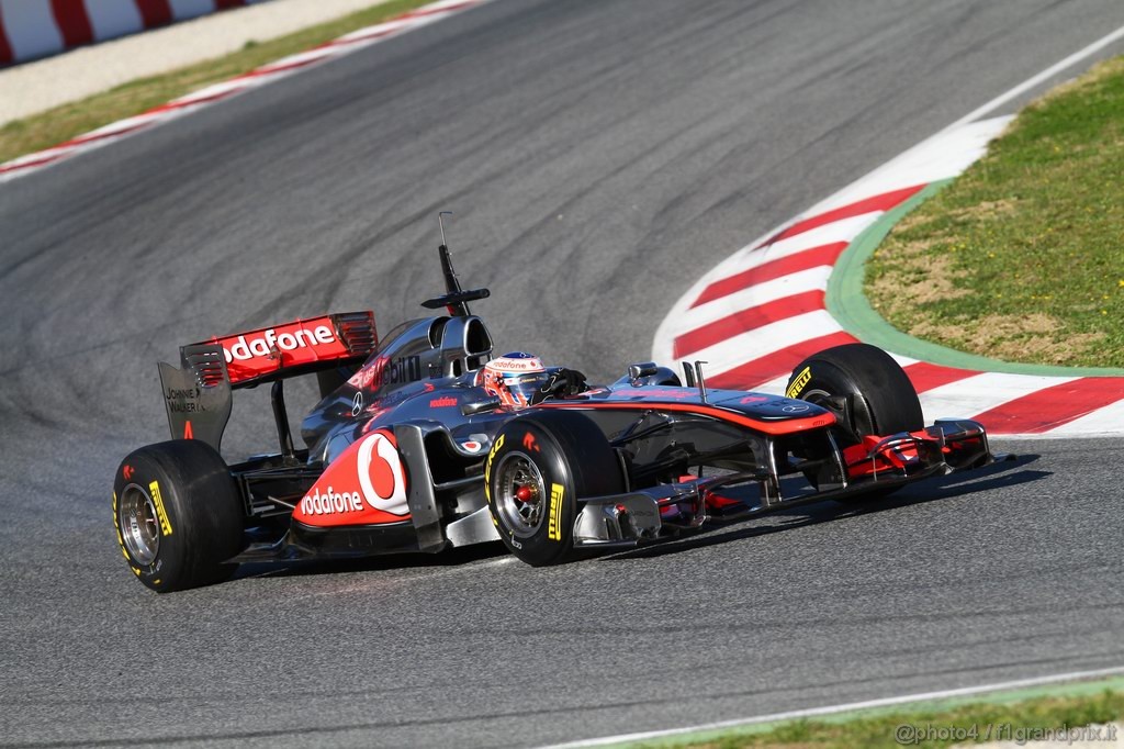 Barcelona Test Febbraio 2011, 18.02.2011- Jenson Button (GBR), McLaren  Mercedes, MP4-26 