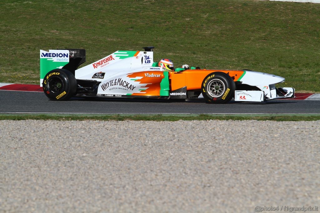 Barcelona Test Febbraio 2011, 18.02.2011- Paul di Resta (GBR) Force India VJM04 