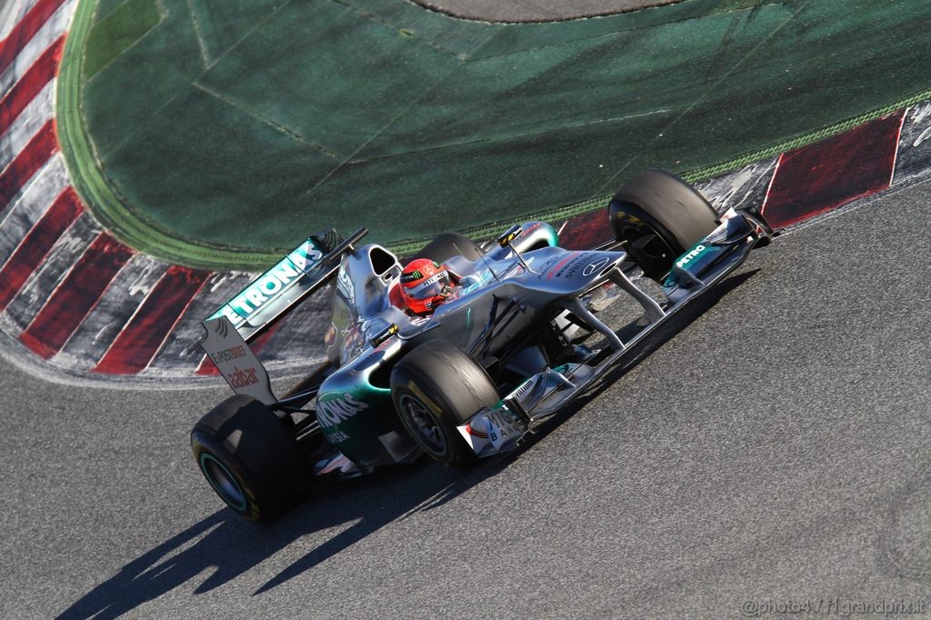 Barcelona Test Febbraio 2011, 18.02.2011- Michael Schumacher (GER), Mercedes GP Petronas F1 Team, MGP W02 