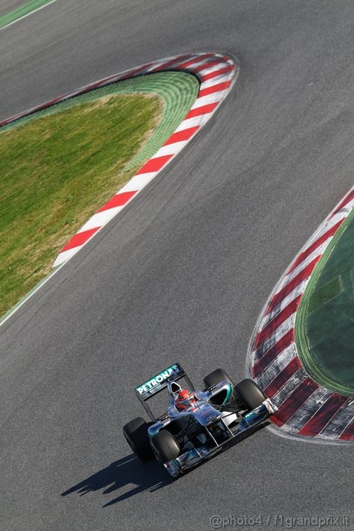 Barcelona Test Febbraio 2011, 18.02.2011- Michael Schumacher (GER), Mercedes GP Petronas F1 Team, MGP W02 