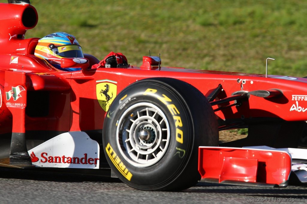 Barcelona Test Febbraio 2011, 18.02.2011- Fernando Alonso (ESP), Ferrari, F-150 Italia 