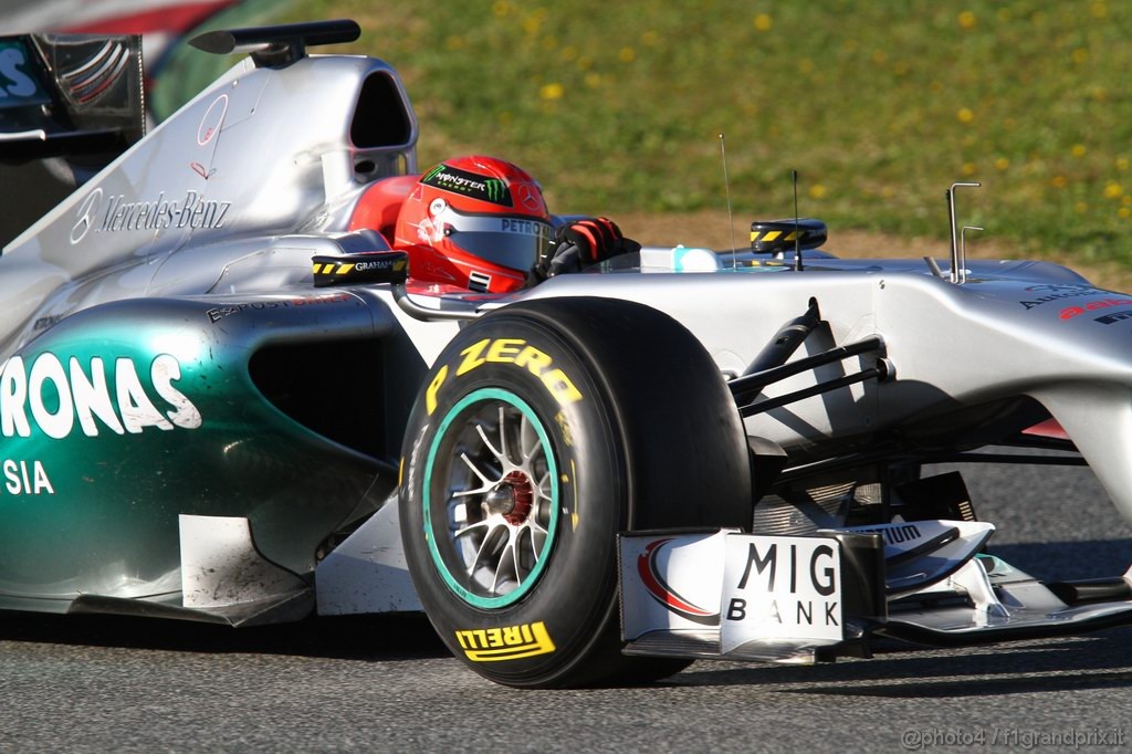 Barcelona Test Febbraio 2011, 18.02.2011- Michael Schumacher (GER), Mercedes GP Petronas F1 Team, MGP W02 