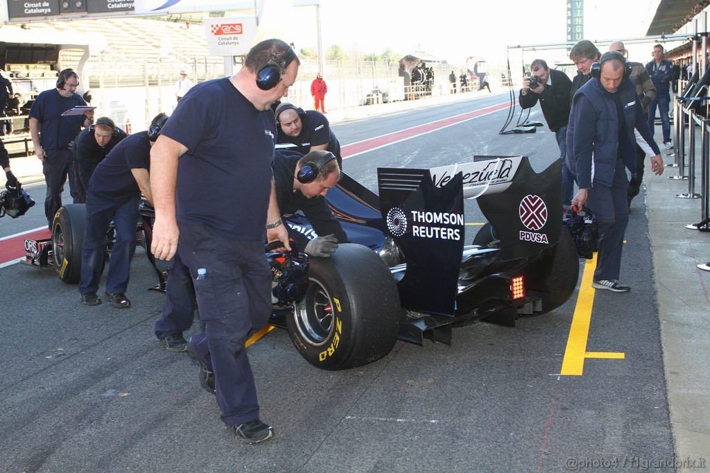 Barcelona Test Febbraio 2011, 18.02.2011- Rubens Barrichello (BRA), Williams FW33 