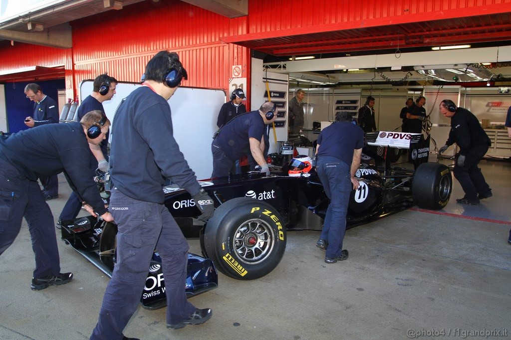 Barcelona Test Febbraio 2011, 18.02.2011- Rubens Barrichello (BRA), Williams FW33 